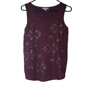 Juicy Couture bling tank top. Burgundy. Size XS
